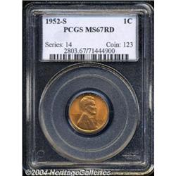 1952-S 1C MS67 Red PCGS.
