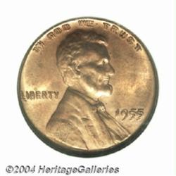 1955/55 1C Doubled Die MS63 Red and Brown NGC.