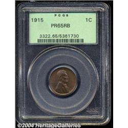 1915 1C PR65 Red and Brown PCGS.