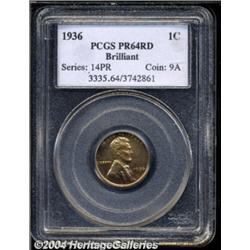 1936 1C Type Two--Brilliant Finish PR64 Red PCGS.