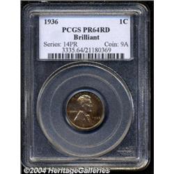 1936 1C Type Two--Brilliant Finish PR64 Red PCGS.