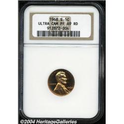 1968-S 1C PR69 Red Ultra Cameo NGC.