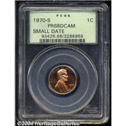 1970-S 1C Small Date PR68 Deep Cameo PCGS.