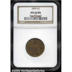 1871 2C MS64 Red and Brown NGC.