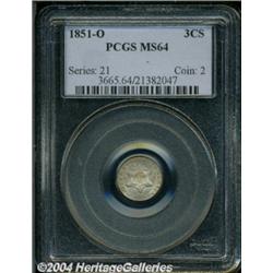 1851-O 3CS MS64 PCGS.