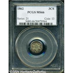 1862 3CS MS66 PCGS.