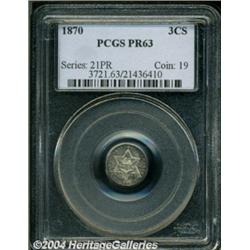 1870 3CS PR63 PCGS.