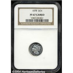 1878 3CN PR67 Cameo NGC.