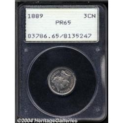 1889 3CN PR65 PCGS.