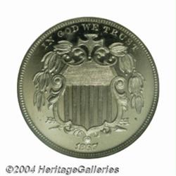 1867 5C Rays PR66 Cameo NGC.