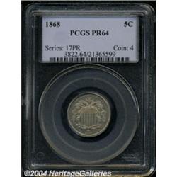 1868 5C PR64 PCGS.