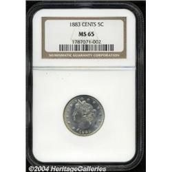 1883 5C With Cents MS65 NGC.