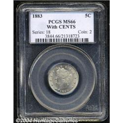 1883 5C With Cents MS66 PCGS.