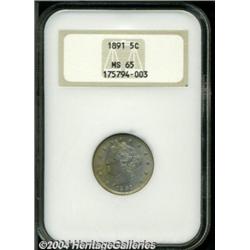 1891 5C MS65 NGC.