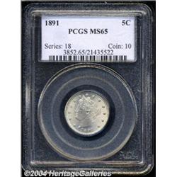 1891 5C MS65 PCGS.