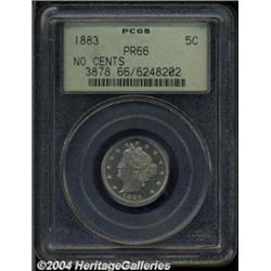 1883 5C No Cents PR66 PCGS.
