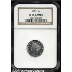 1884 5C PR65 Cameo NGC.