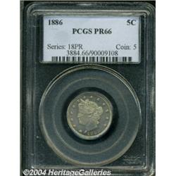 1886 5C PR66 PCGS.