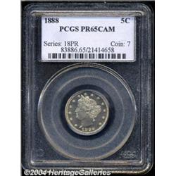 1888 5C PR65 Cameo PCGS.