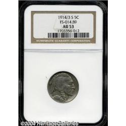 1914/3-S 5C AU53 NGC.