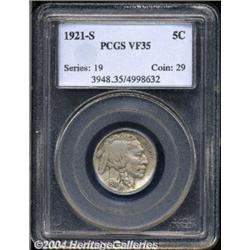 1921-S 5C VF35 PCGS.