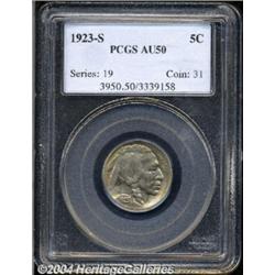 1923-S 5C AU50 PCGS.