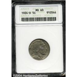 1924-D 5C MS63 ANACS.