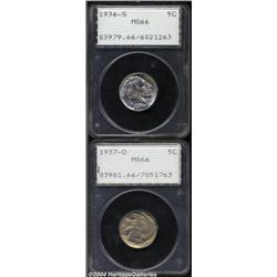 1936-S 5C MS66 PCGS,