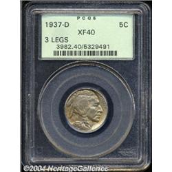 1937-D 5C Three-Legged XF40 PCGS.