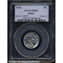 1936 5C Type One--Satin Finish PR67 PCGS.