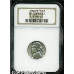 1943/2-P 5C MS67 NGC.