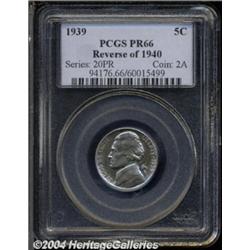 1939 5C Reverse of 1940 PR66 PCGS.