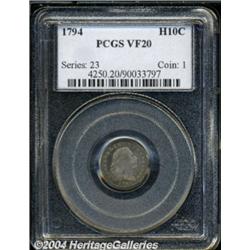1794 H10C VF20 PCGS.