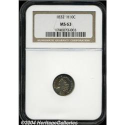 1832 H10C MS63 NGC.