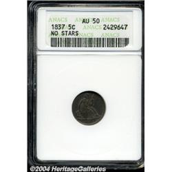 1837 H10C Large Date (Curl Top 1) AU50 ANACS.