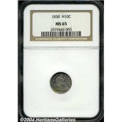 1838 H10C Large Stars MS65 NGC.