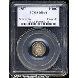 1857 H10C MS64 PCGS.