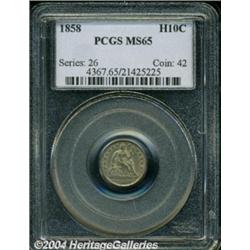 1858 H10C MS65 PCGS.