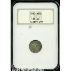 1860 H10C MS65 NGC.
