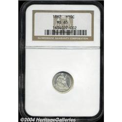 1862 H10C MS65 NGC.