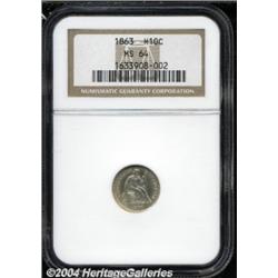 1863 H10C MS64 NGC.