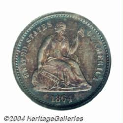 1864 H10C MS65 NGC.