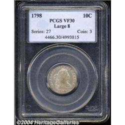 1798 10C Large 8 VF30 PCGS.