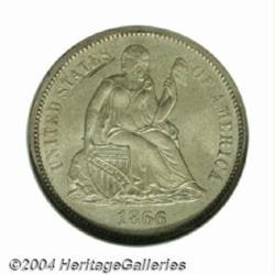 1866-S 10C MS64 NGC.