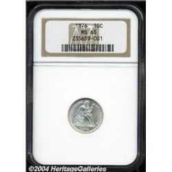 1876 10C MS65 NGC.
