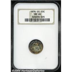 1876-CC 10C MS64 NGC.