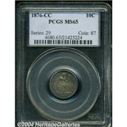 1876-CC 10C MS65 PCGS.
