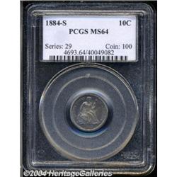 1884-S 10C MS64 PCGS.
