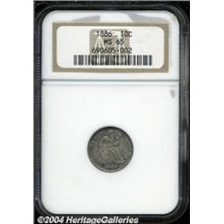 1886 10C MS65 NGC.