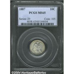 1887 10C MS65 PCGS.